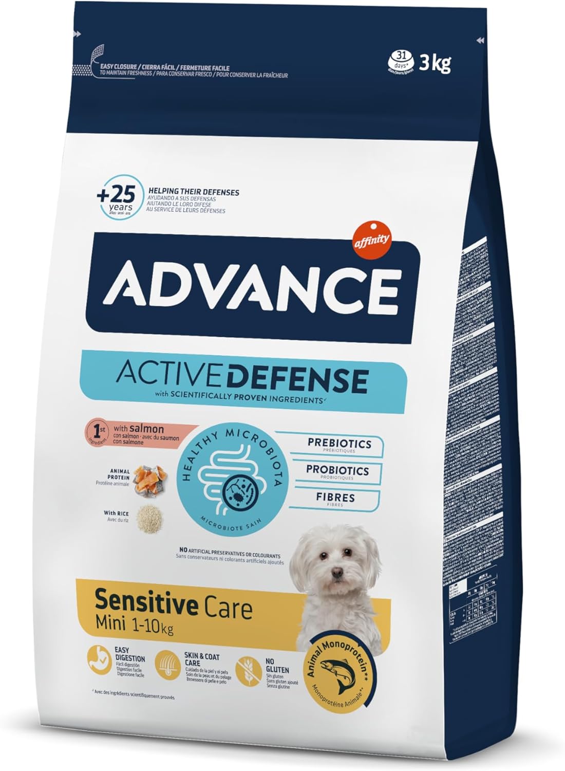 Advance Mini Sensitive Salmon: pienso para perros pequeños con sensibilidades digestivas