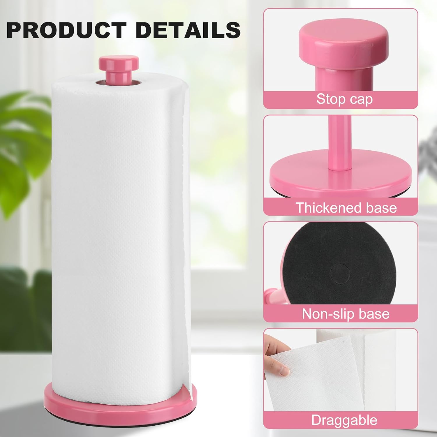 Detalle de Paper Towel Holder, Pink