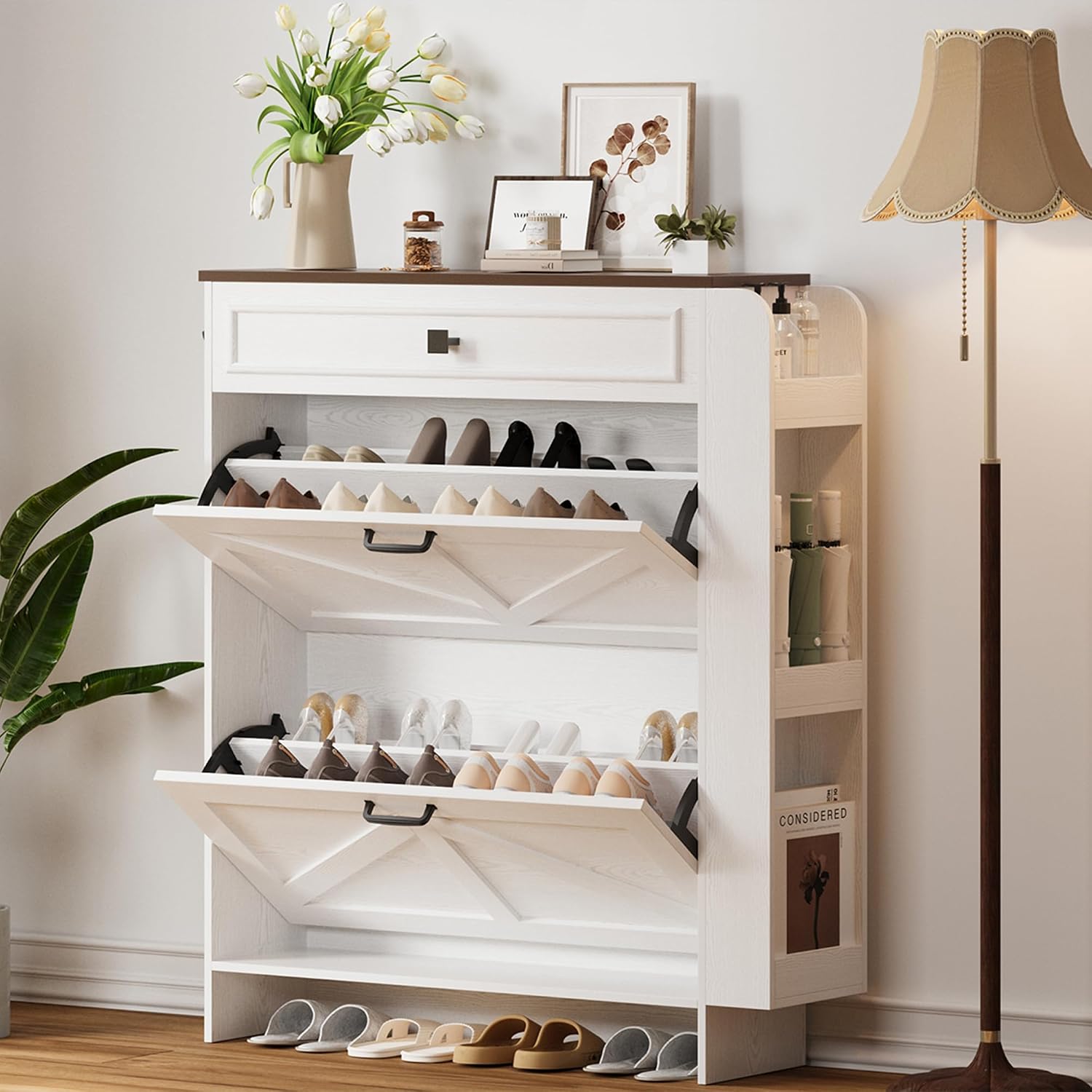 Detalle de IRONCK Shoe Storage Cabinet with 2 Flip Drawers