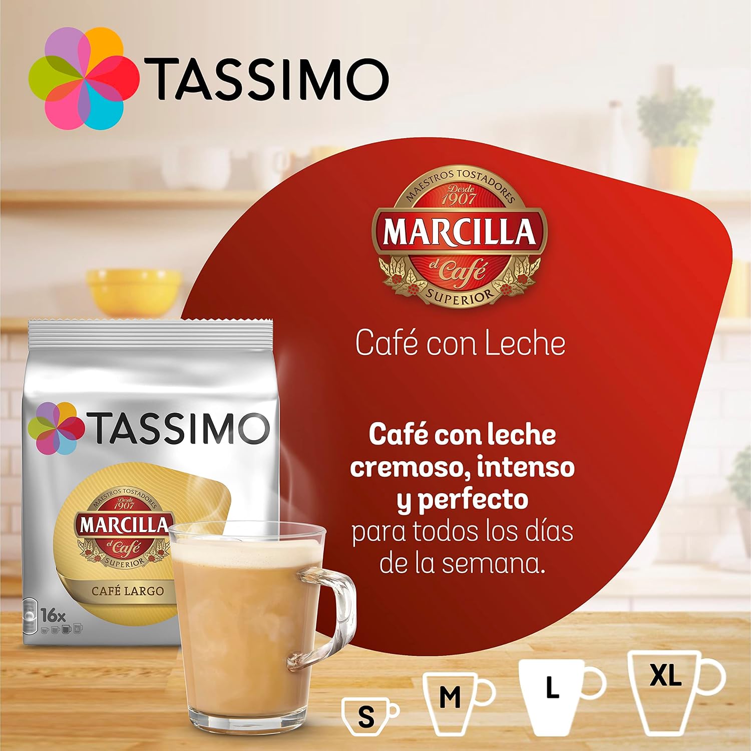 Thumbnail 3 de Marcilla Cápsulas de Café con Leche para Tassimo – 80 Cápsulas Compatibles