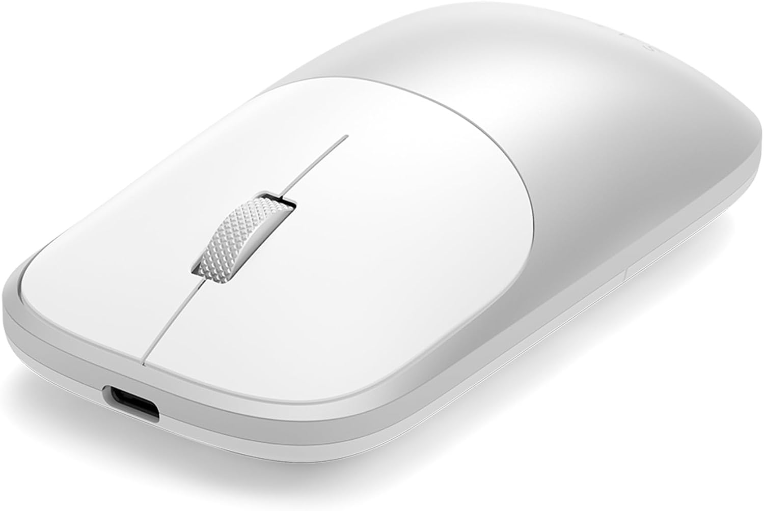 Detalle de Satechi Slim EX kabellose Multi-Device Computermaus (Bluetooth & 2,4 GHz, für macOS/Windows/iPadOS/Android) – silber