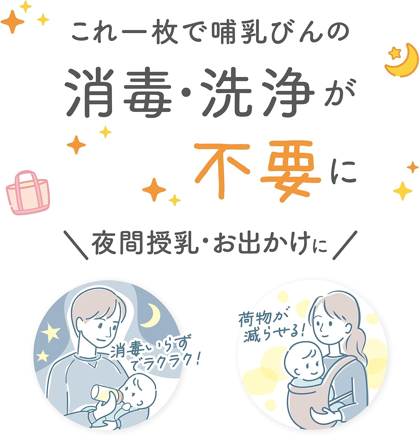 Detalle 2 de カネソン 哺乳びん用インナーバッグ 目印線付き 20枚入り×2セット