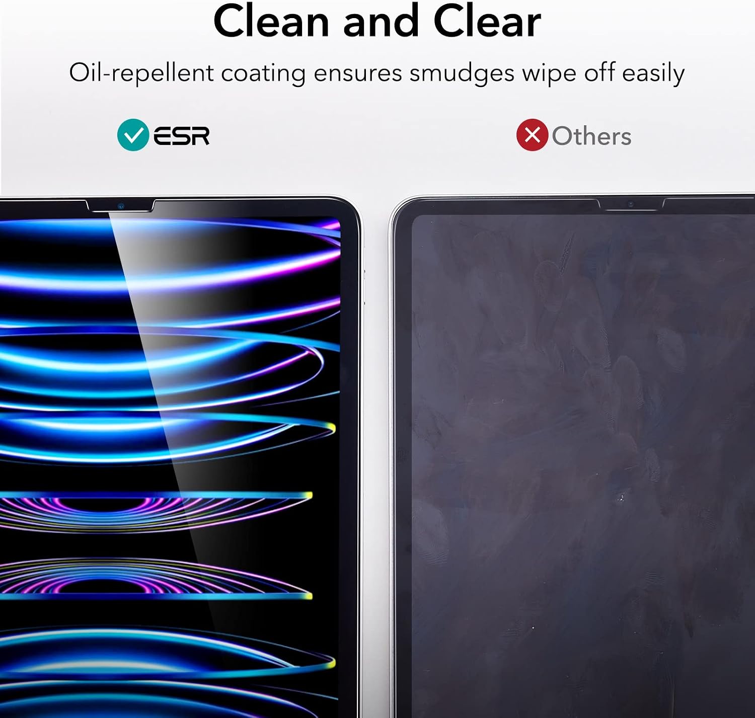 Thumbnail 6 de ESR tempered-glass screen protector for iPad Pro 11-inch (2022/2021/2020/2018) & iPad Air 5/4 (2022/2020) – 2 pack with alignment frame