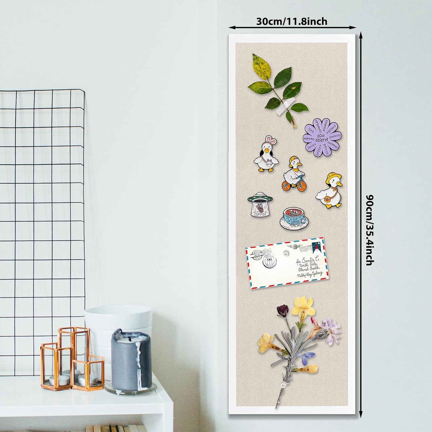 Thumbnail 3 de Linen Bulletin Board, 11.8 x 35.4 in