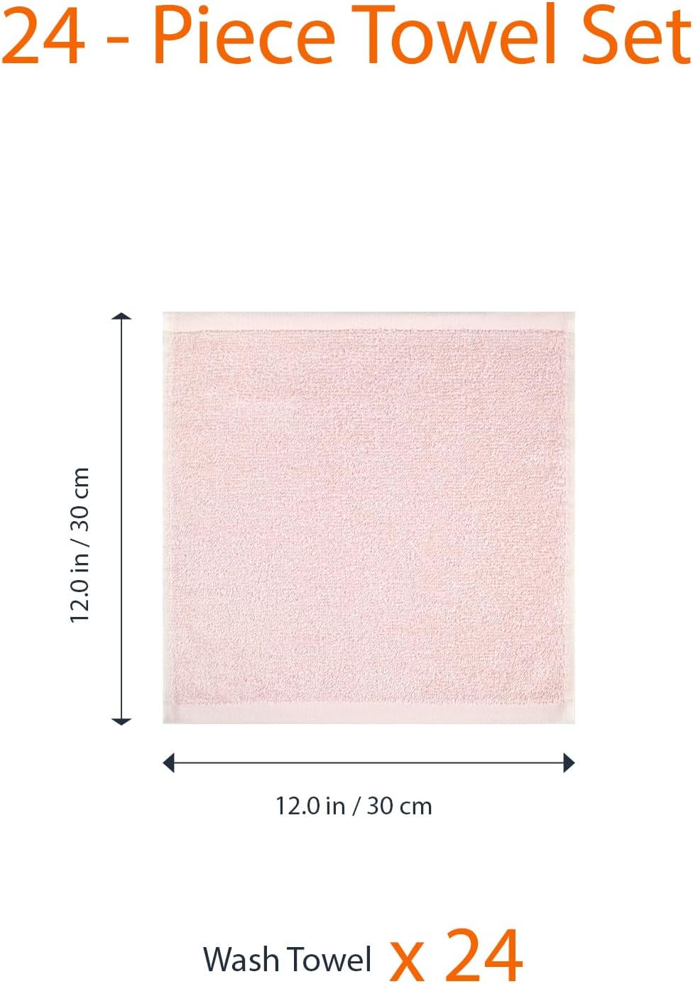 Thumbnail 4 de Amazon Basics Waschlappen 30 x 30 cm, 24er-Pack 🧻