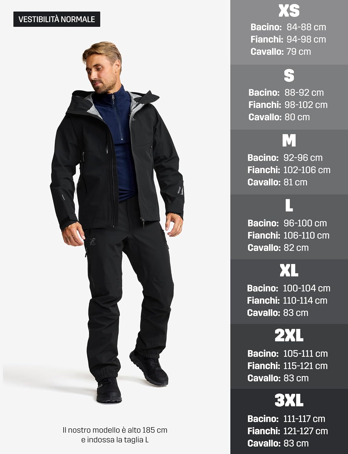 Thumbnail 3 de RevolutionRace Cyclone 3L Shell Pants da uomo impermeabili con riflettori RECCO