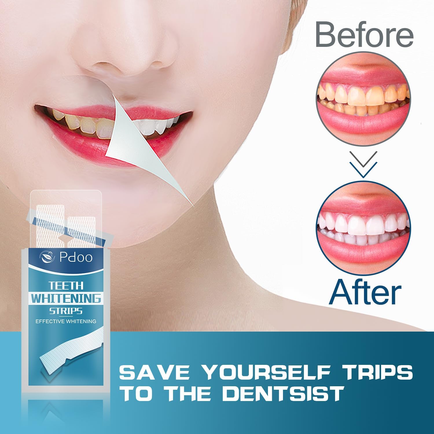 Detalle 2 de Pdoo Whitening Strips 14 Anwendungen