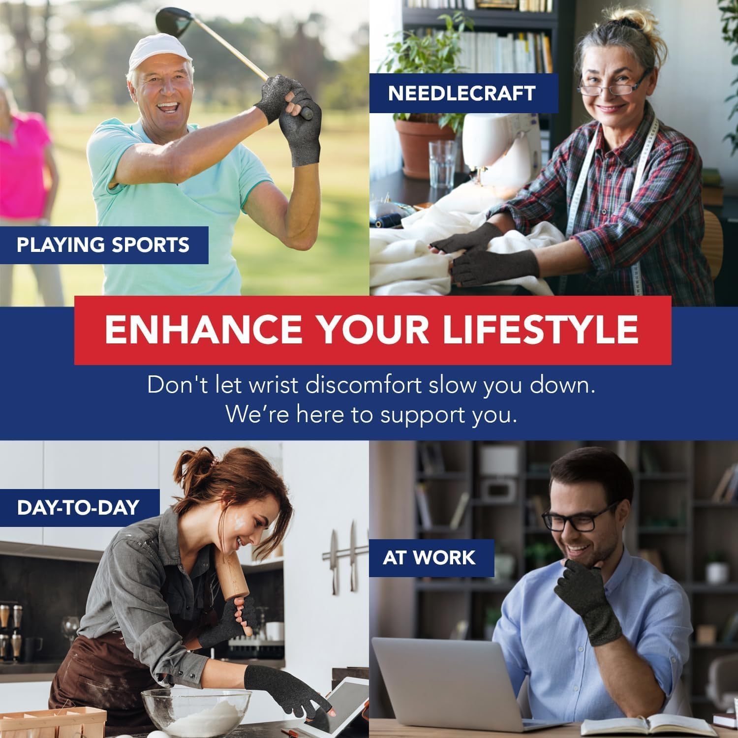 Thumbnail 6 de Dr.Arthritis Compression Gloves for Women & Men with Doctor Handbook