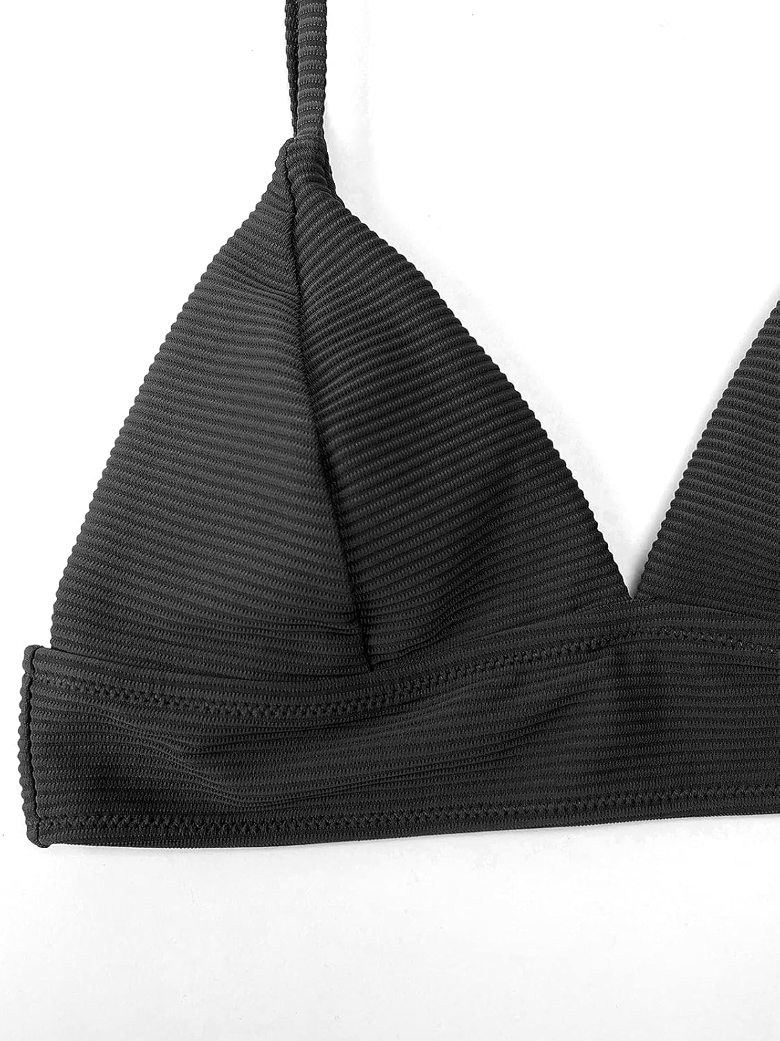 Thumbnail 6 de Cupshe Maillot de bain 2 pièces avec haut de bikini triangle à lacets pour femme