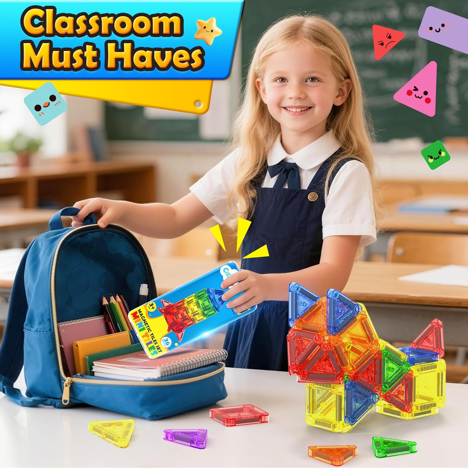 Thumbnail 4 de Magnetische Bausteine 36‑teilig für Kleinkinder 🧩