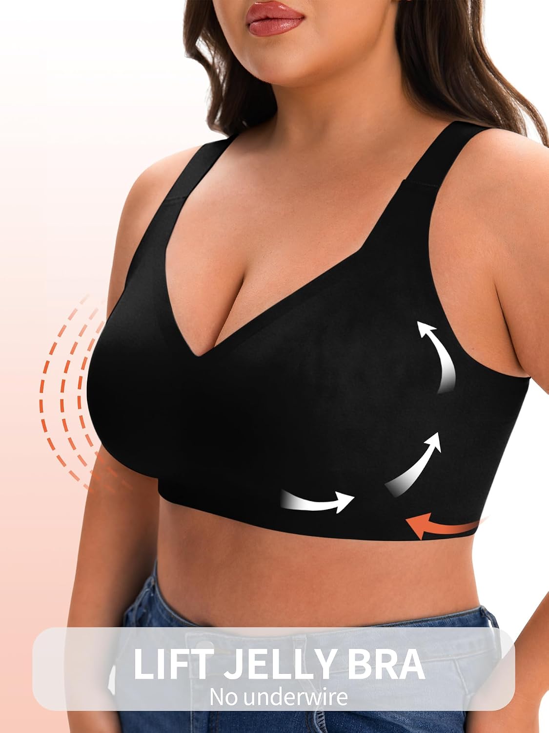 Detalle 2 de HOWIN Jelly Bra: Wireless Push-Up Full Coverage with 360° Jelly Support
