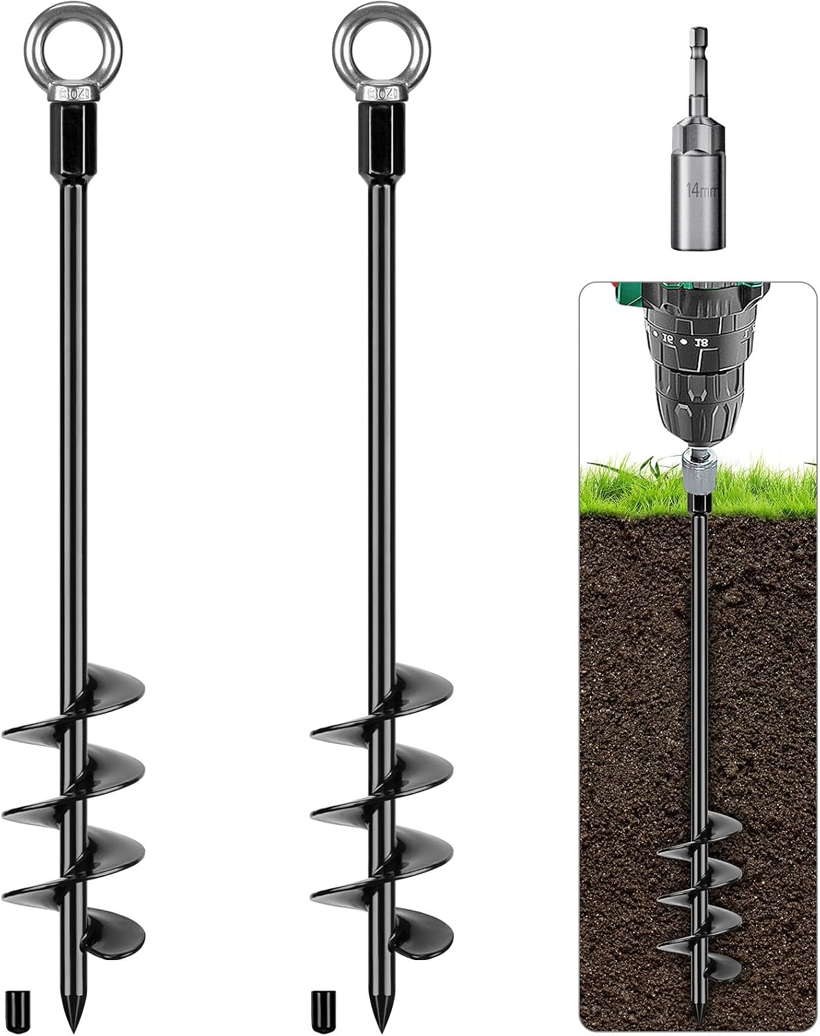 BeneLabel Zeltheringe Erdanker 61 cm Schraubheringe