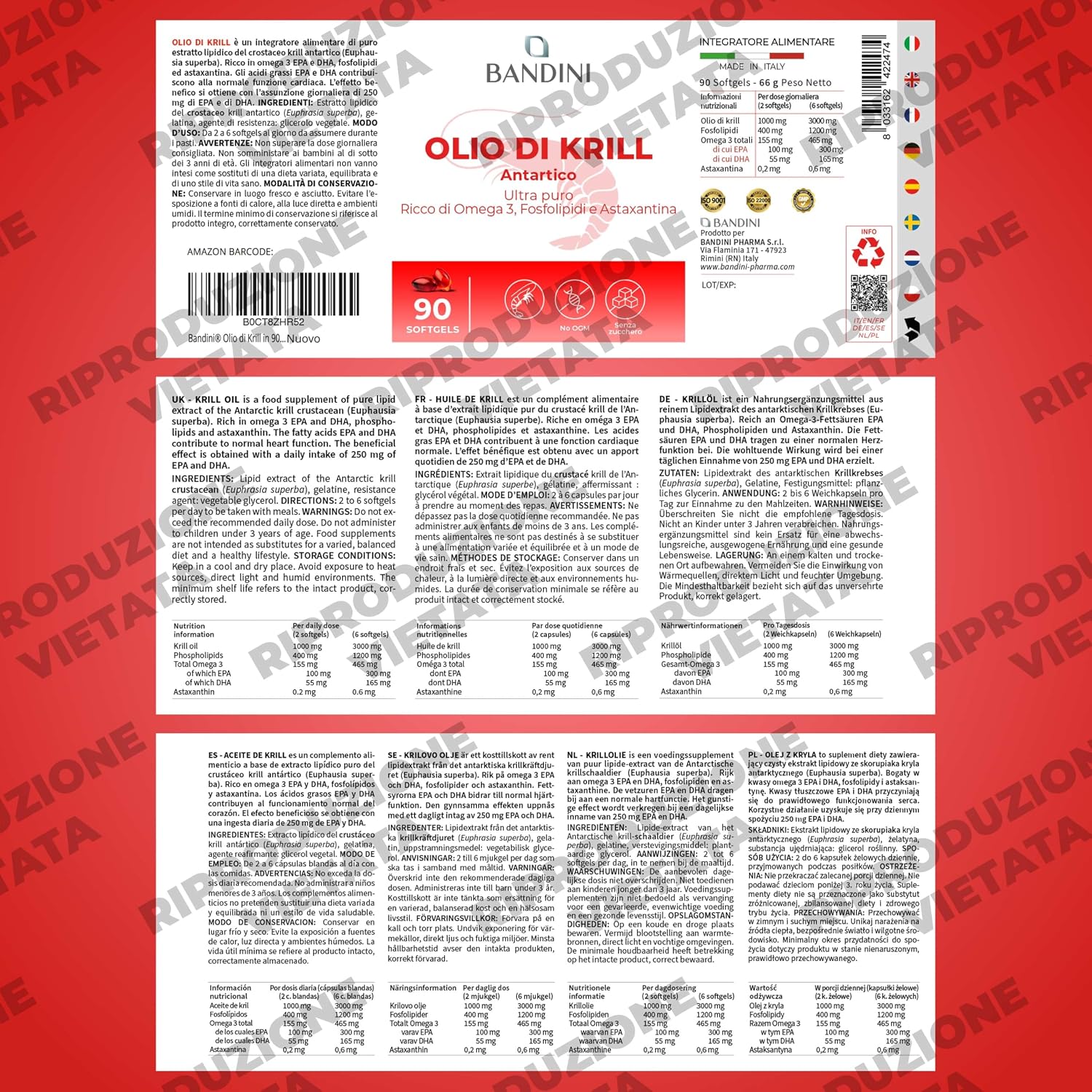 Thumbnail 4 de BANDINI Krillolie Omega 3-capsules, 465 mg EPA en DHA, 90 softgels