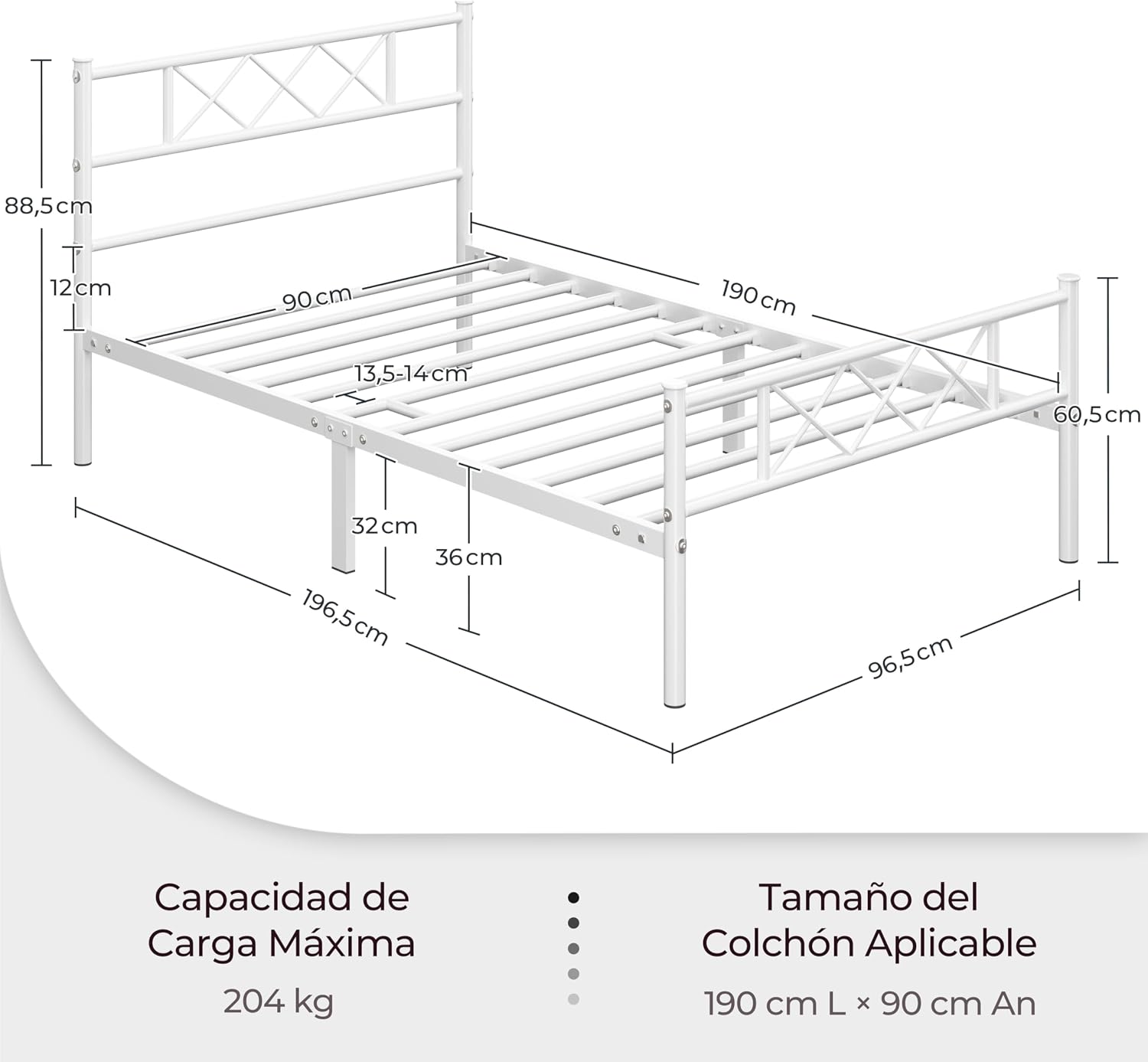 Detalle 2 de Yaheetech Cama 90x190 con Almacenamiento