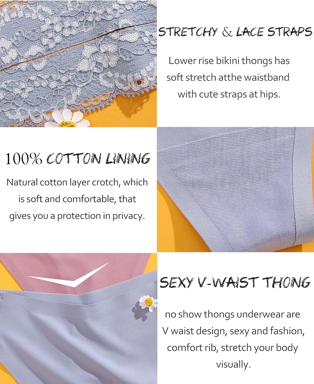 Thumbnail 3 de BeReady seamless thongs, 6 pack
