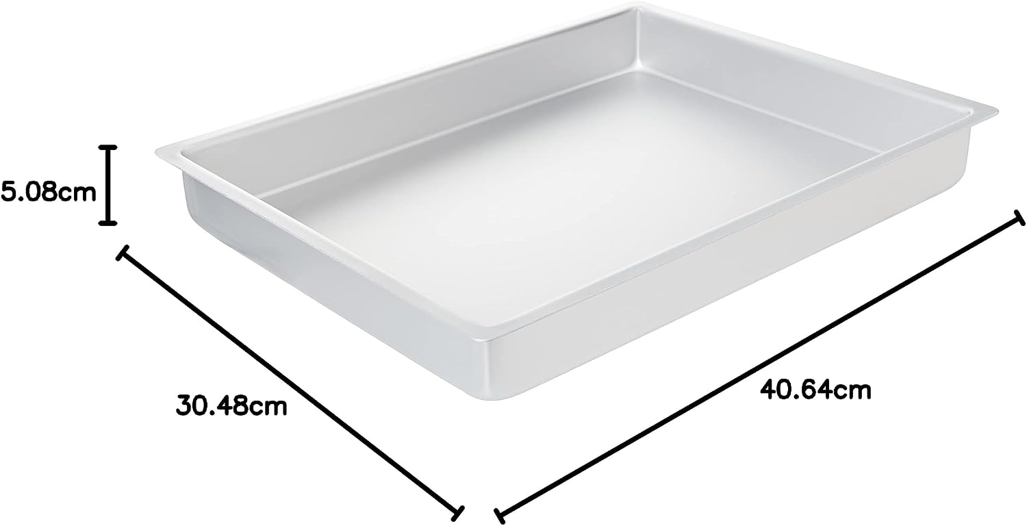 Detalle 1 de PME OBL12162 – aluminiowa prostokątna forma do ciasta 30 × 40 × 5 cm