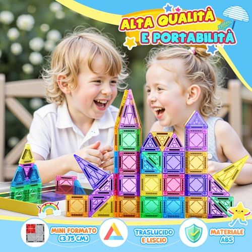 Detalle de Wootoyz 43 Pezzi Costruzioni Magnetiche: Set Viaggio per Bambini 3-6 Anni