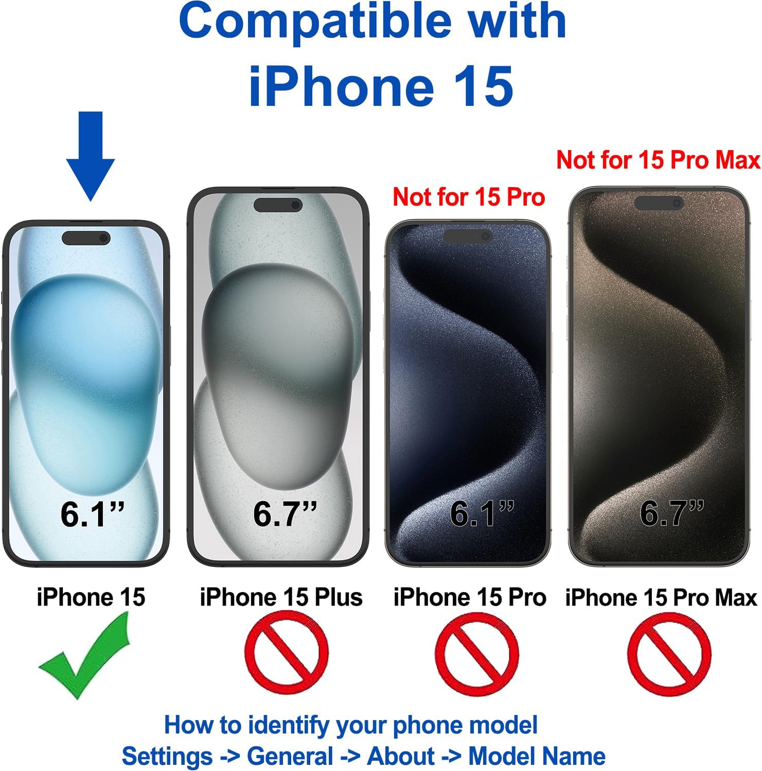 Thumbnail 4 de 4youquality 4‑in‑1 screen protector for iPhone 15