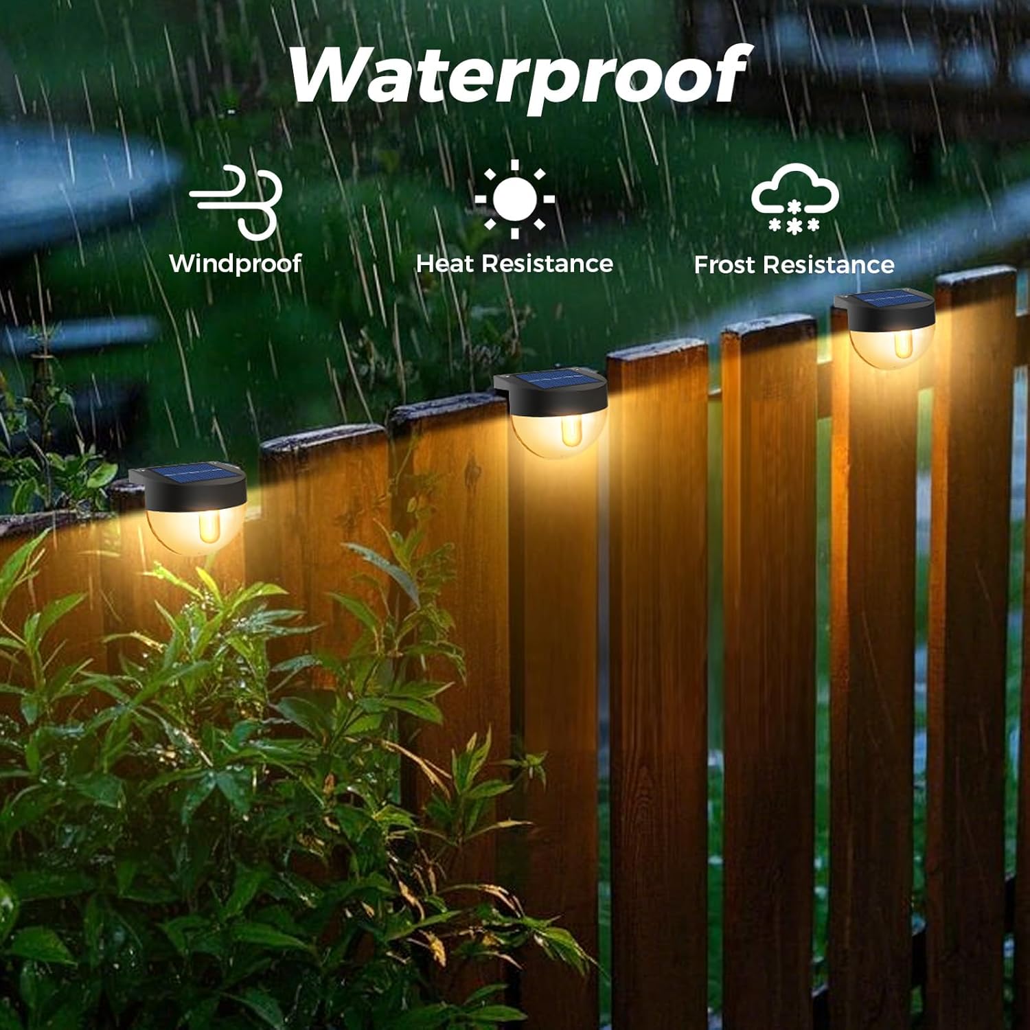 Thumbnail 4 de btfarm Solar Fence Lights Outdoor Garden - 8 Pack with Retro Edison LED Bulbs