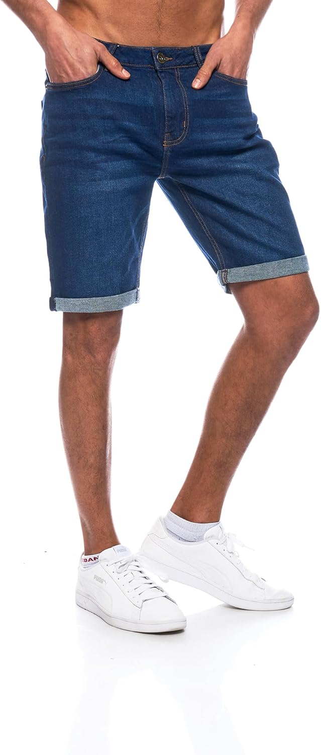 Thumbnail 2 de JEEL Herren Jeans-Shorts Slim-Fit (5-Pocket-Style) „Basic Washed“ mit Stretch