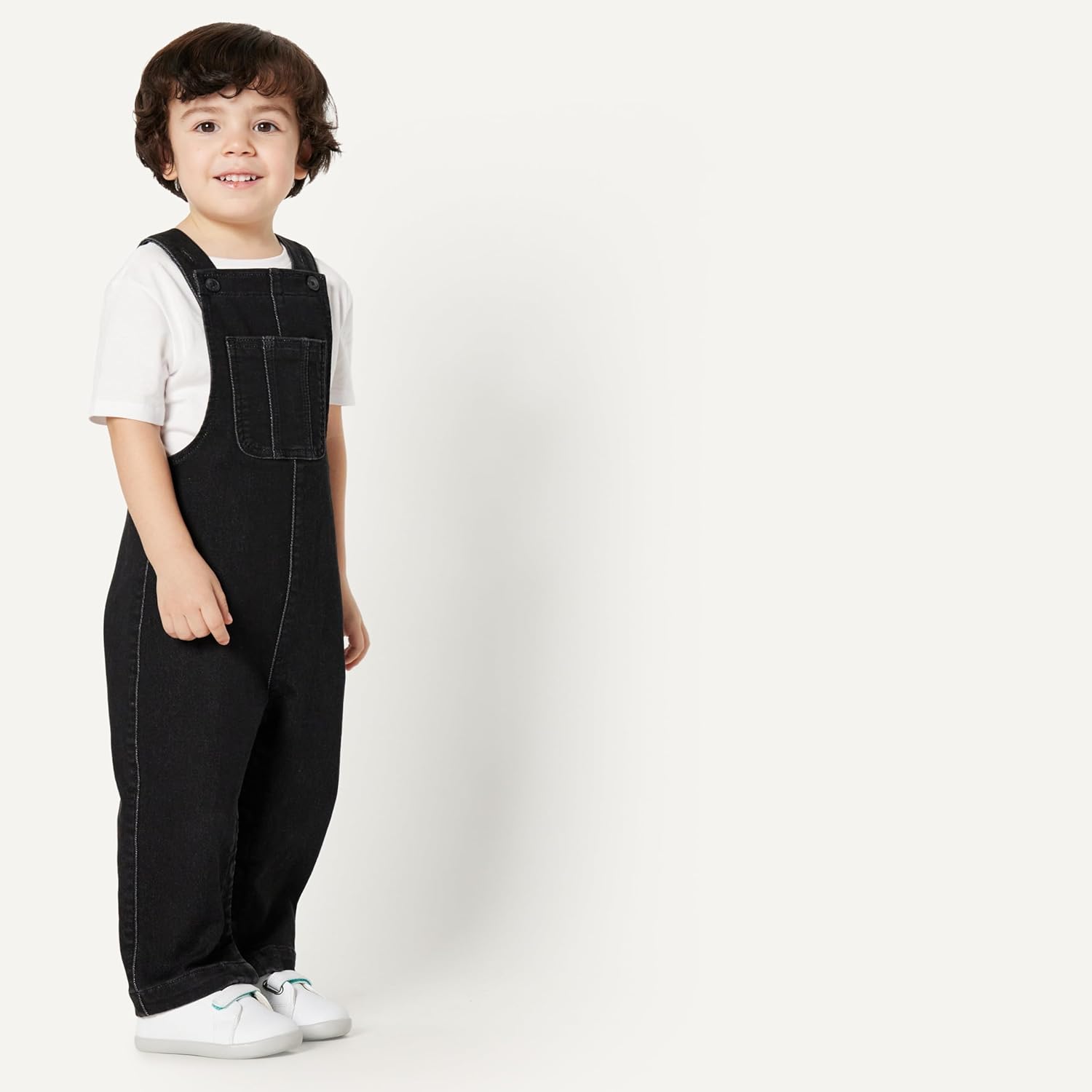 Thumbnail 1 de Amazon Essentials Unisex Babies' Soft Stretch Denim Overalls (Regular Fit)