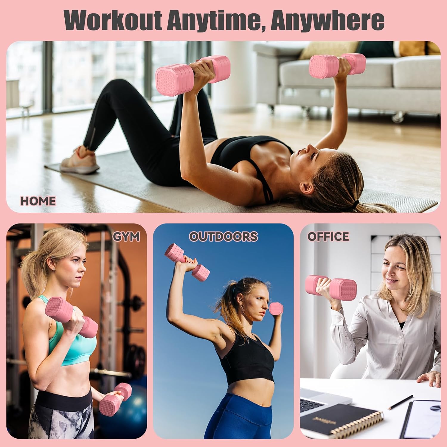 Thumbnail 6 de Sportneer Dumbbells Set Women: 4-in-1 Adjustable Pair (2–5lbs each) for Home Gym