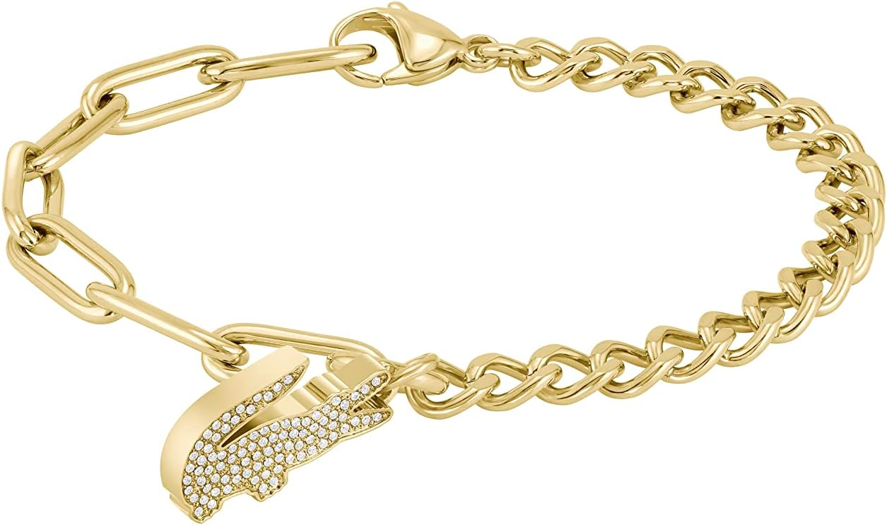 Detalle de Lacoste Bracelet Crocodile en chaîne 19 cm