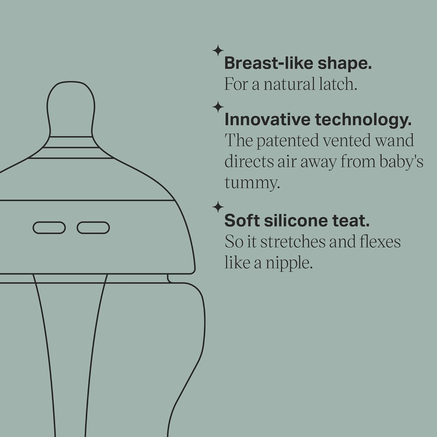 Thumbnail 4 de Tommee Tippee Biberons Anti-Colique 260 ml (lot de 6) avec tétine à forme de sein