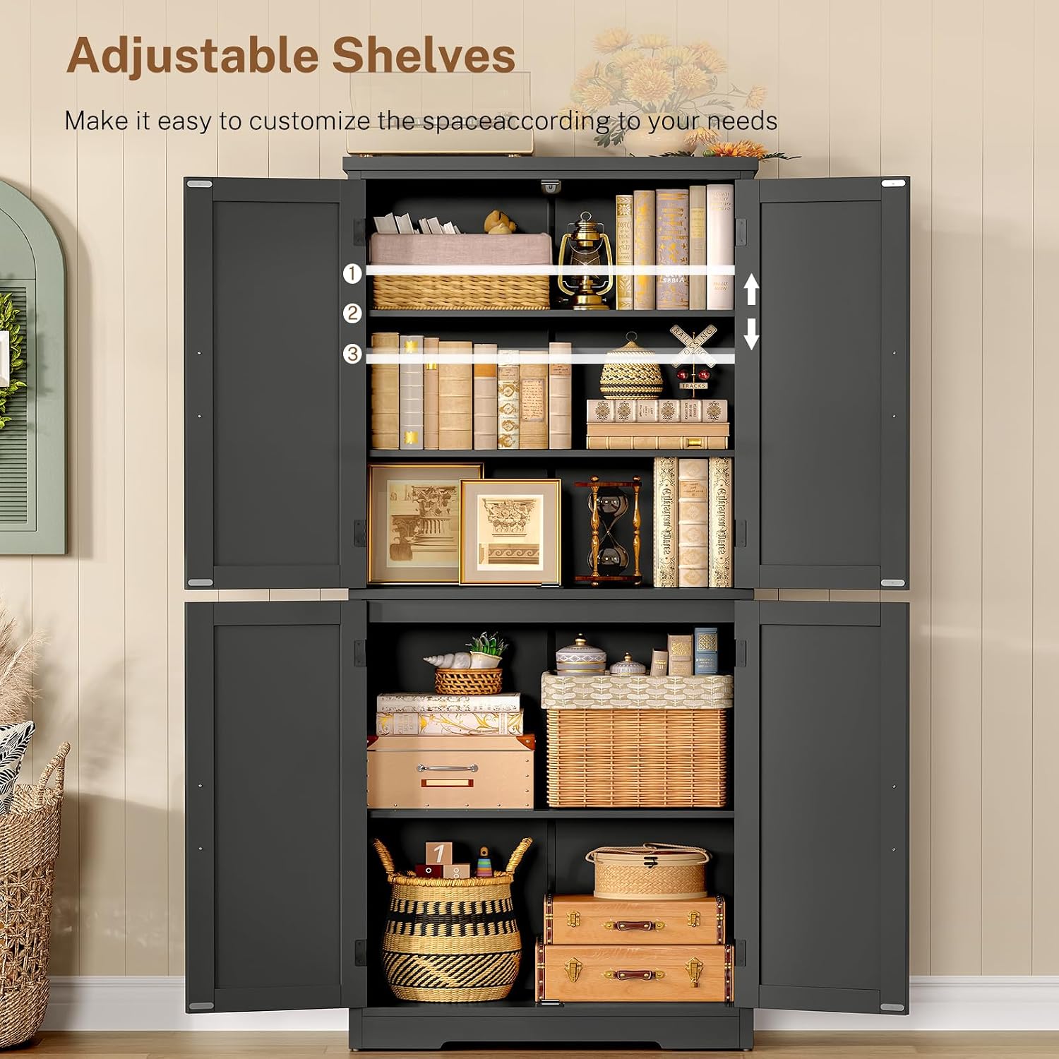Detalle 2 de TEENFON Storage Cabinet, 58.5-Inch