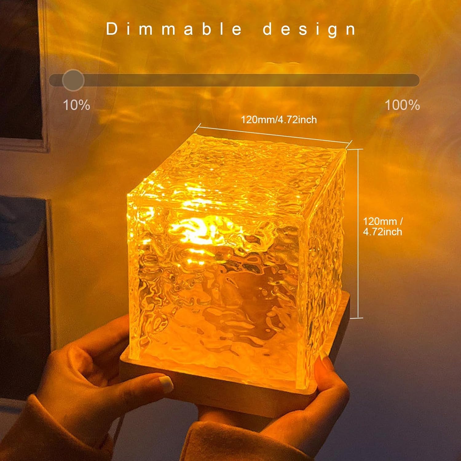 Detalle de GY Wave Lamp Cubo 🌊 Proyector Oceanía y Galaxia, Luz Nocturna