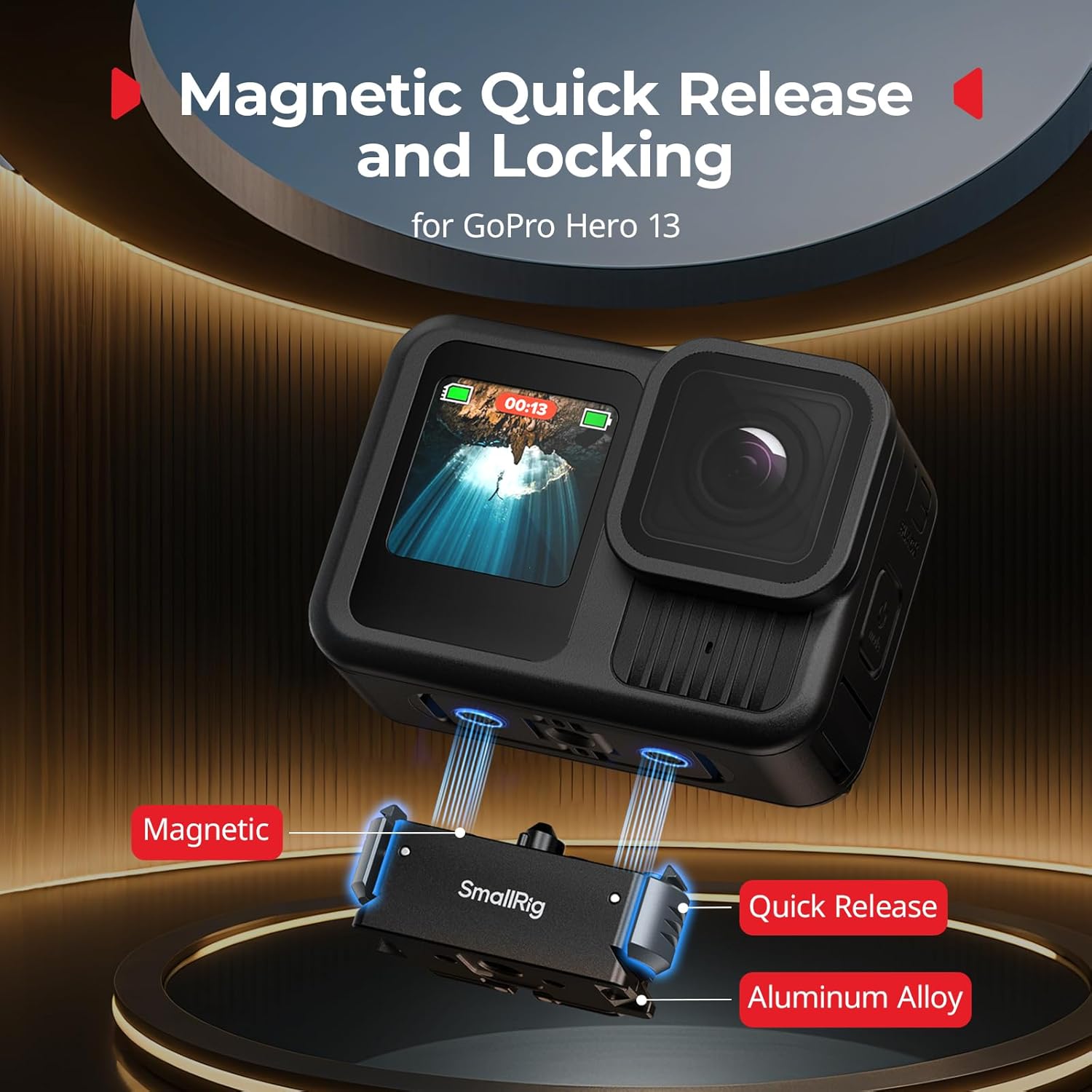 Thumbnail 1 de SMALLRIG Magnetische Halterung für GoPro 5437