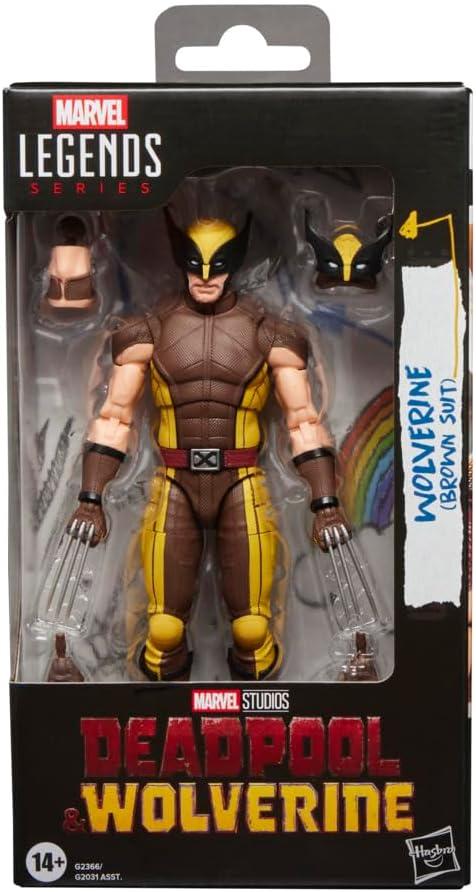 Detalle 2 de Marvel G2366 Marvel Legends – figurka Wolverine’a w brązowym kostiumie, 15 cm