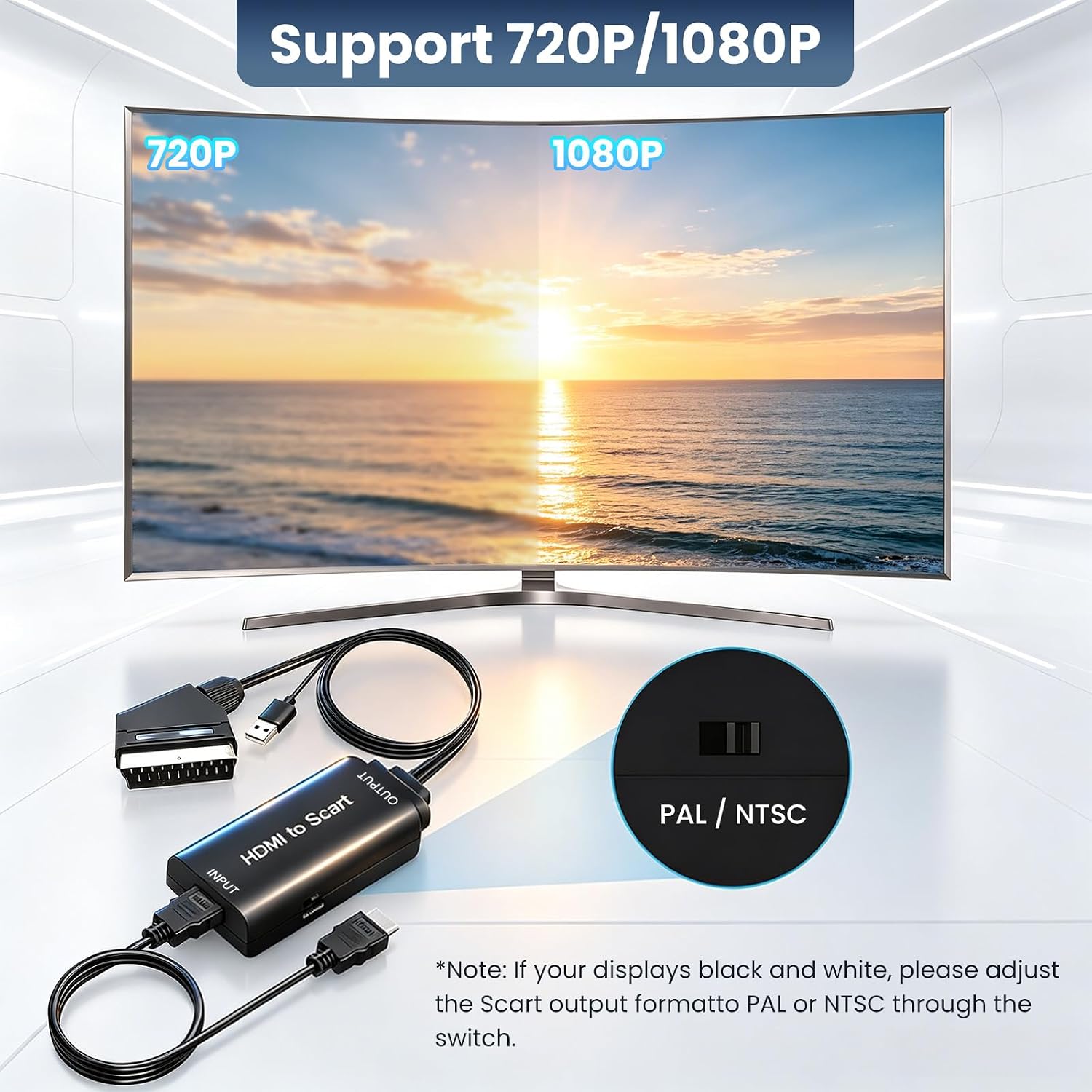 Thumbnail 4 de AMANKA HDMI auf Scart Konverter 1080P