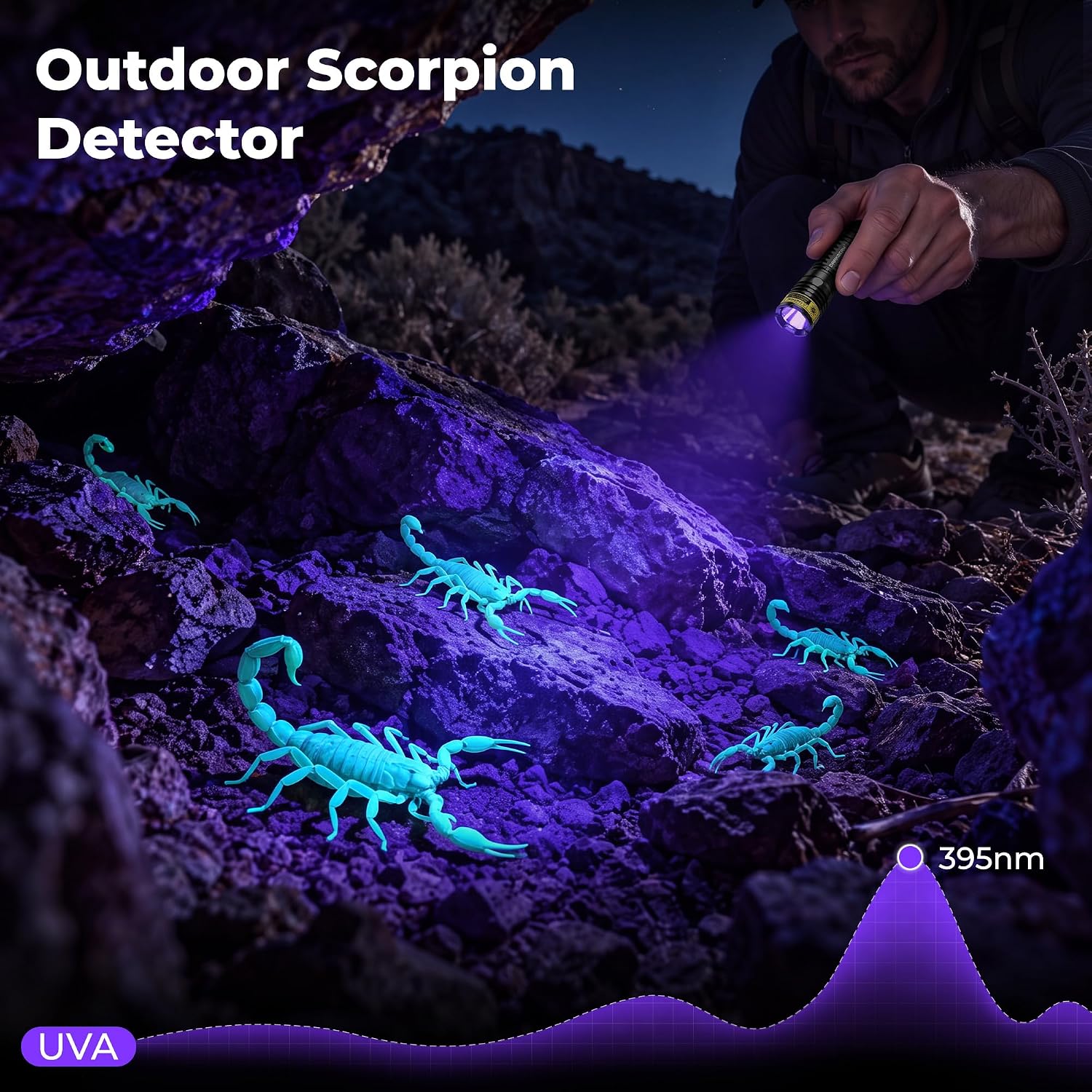 Detalle 2 de DARKBEAM V81 UV-zaklamp 395 nm, oplaadbaar en compact