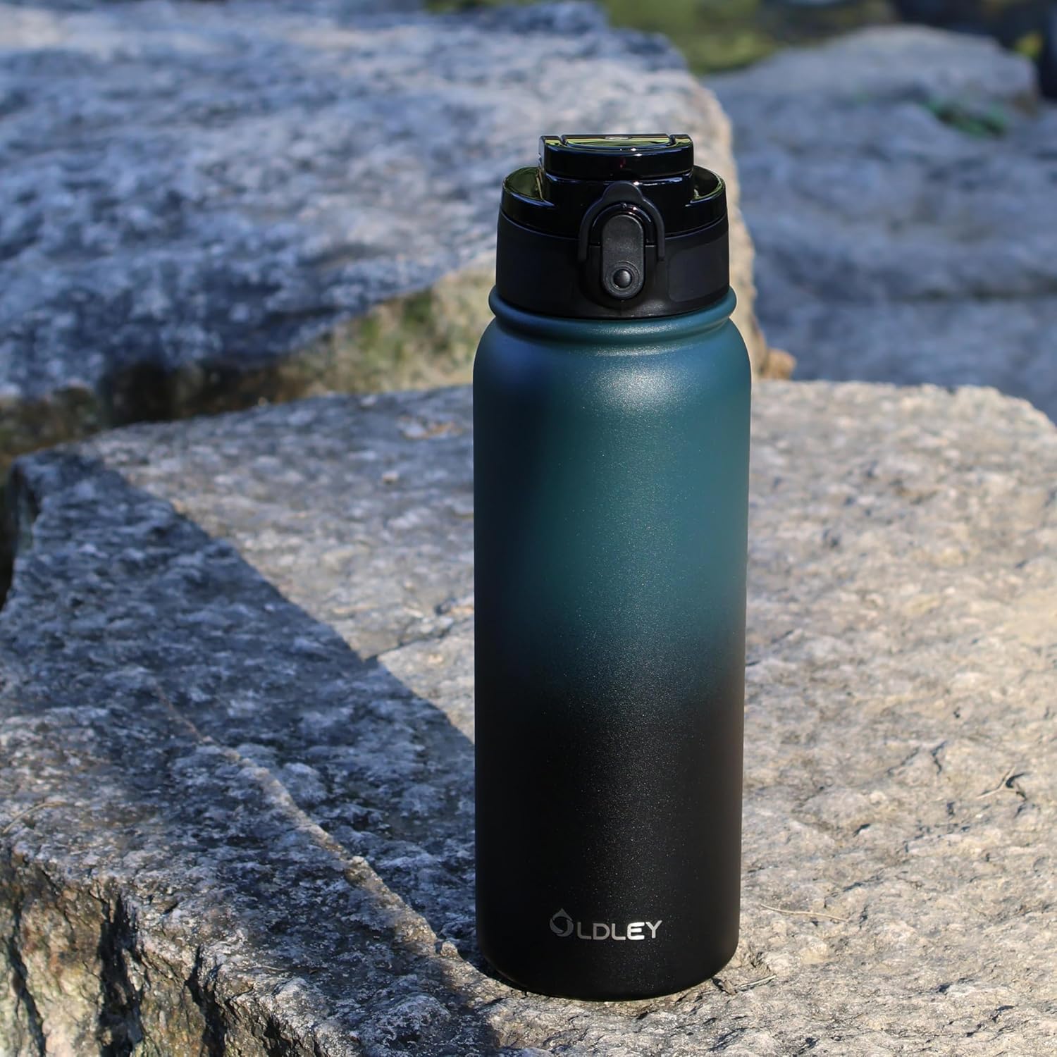 Thumbnail 6 de OLDLEY 600ml Stainless Steel Double-Walled Vacuum Water Bottle (Leakproof, BPA-Free) – Green/Black