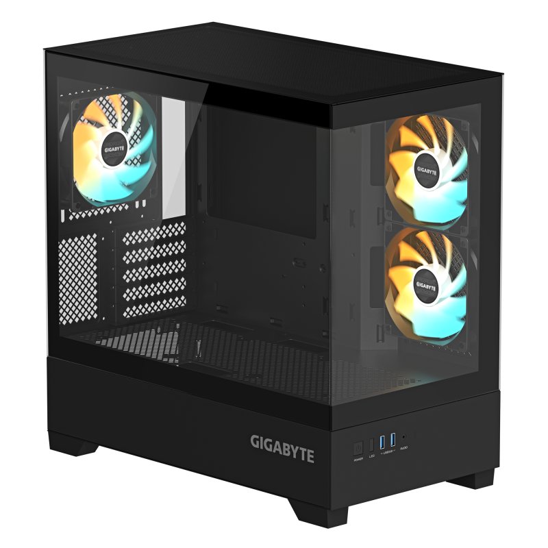 Detalle 2 de Gigabyte C201 Panoramic Caja PC ATX cristal 3 ventiladores