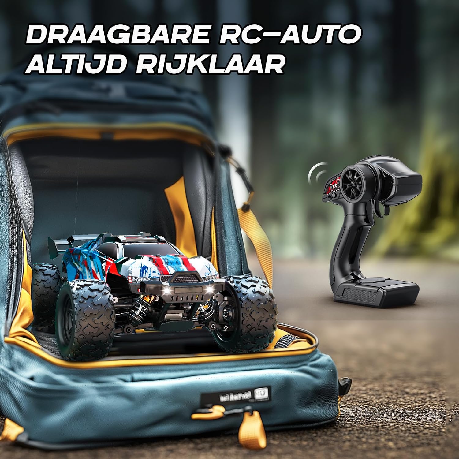 Detalle de Womaqu HS18321 RC-auto schaal 1:18, 4x4, tot 40 km/u en metalen aandrijflijn