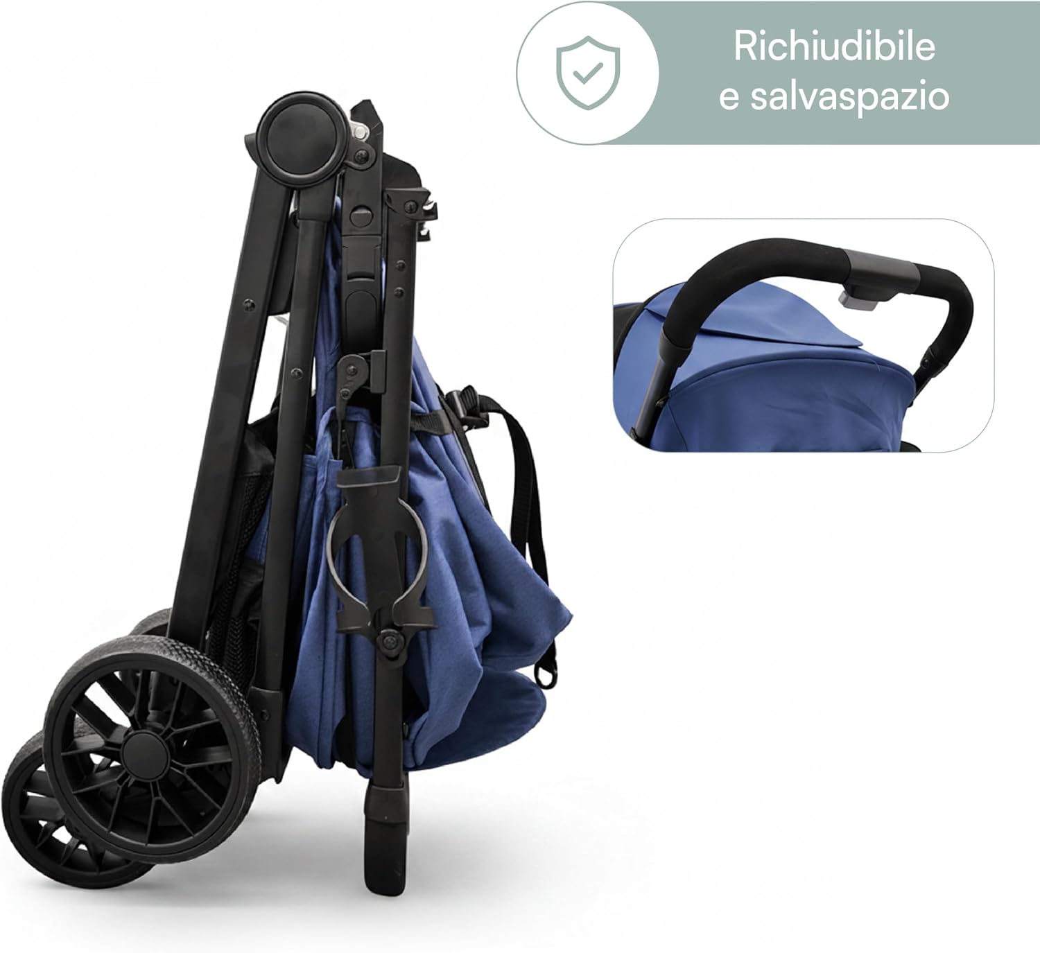 Thumbnail 6 de Baroni Kids Passeggino Leggero Richiudibile up to 22 kg — Compatto, con Schienale Reclinabile e Cappottina Estensibile