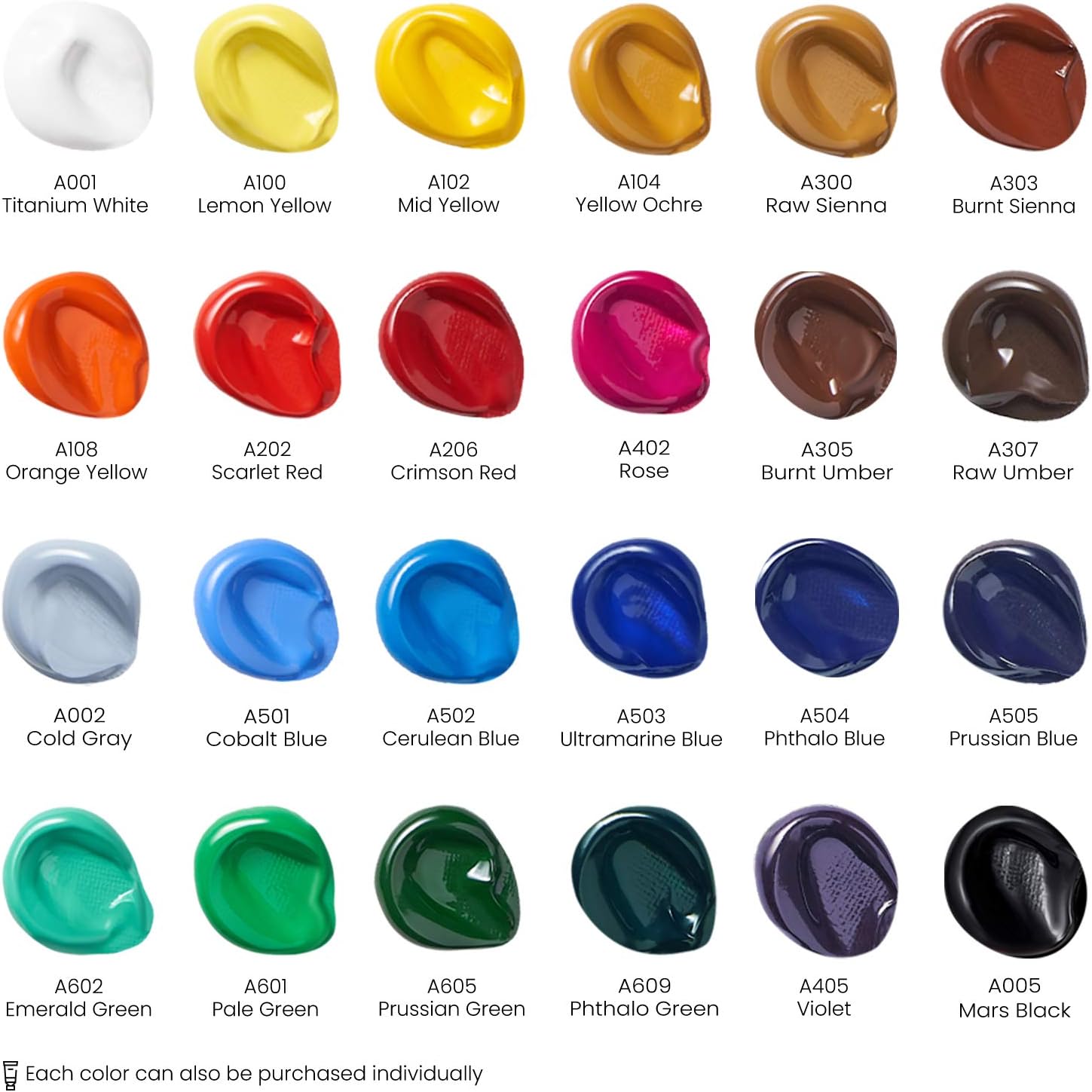 Thumbnail 1 de ARTEZA Acrylic Paint Set 24 Tubes of 0.74 oz 🎨