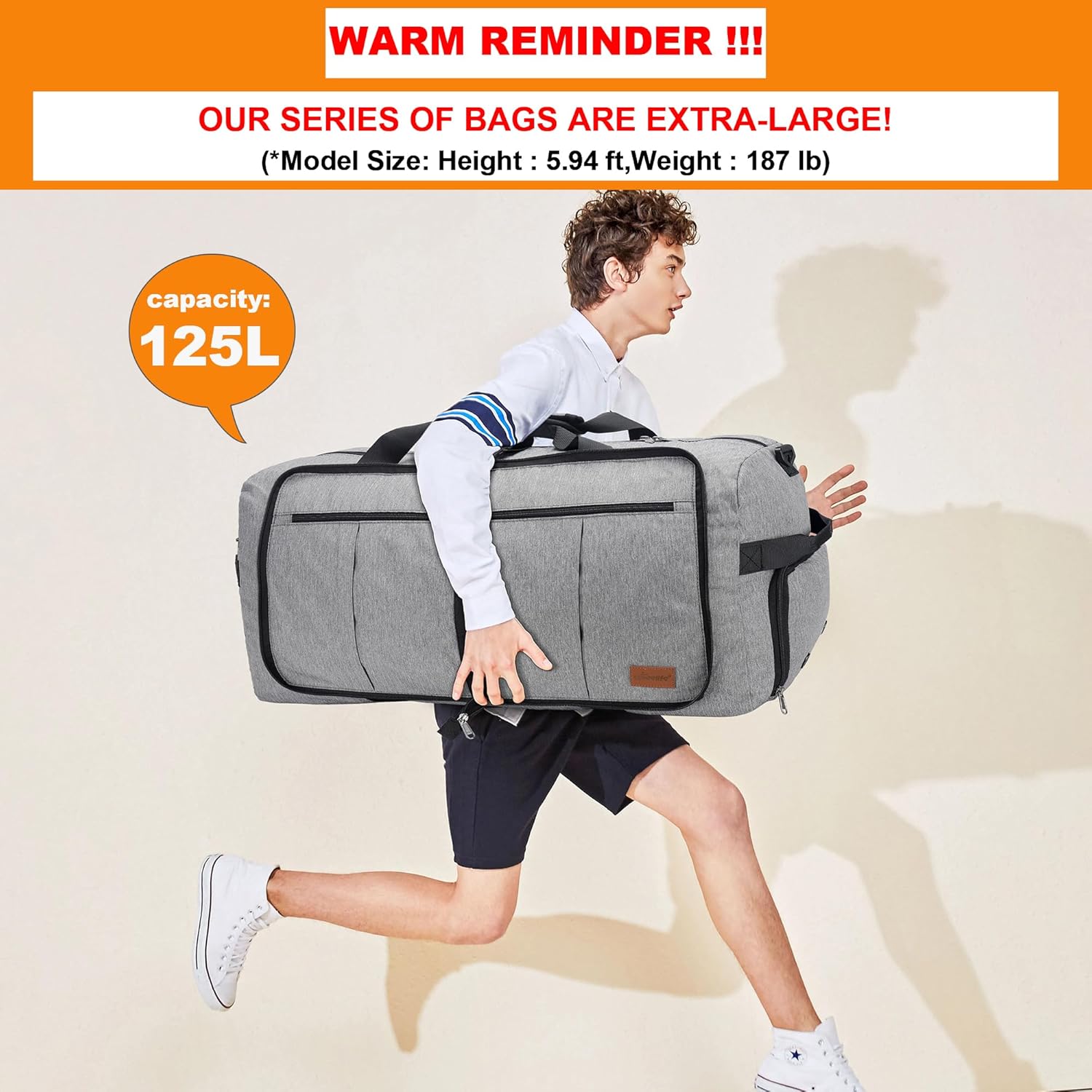 Thumbnail 3 de UPEELIFE Reisetasche 125L faltbar – wasserdicht mit Schuhfach, Weekender & Sporttasche