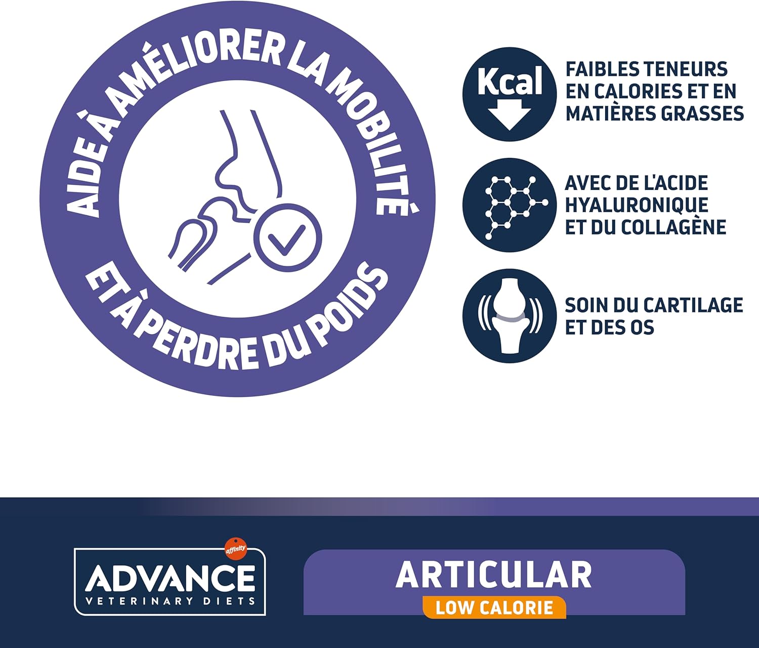 Detalle de Advance Veterinary Diets Articular Care Reduced Calorie – Croquettes pour chiens à problèmes articulaires (3 kg)
