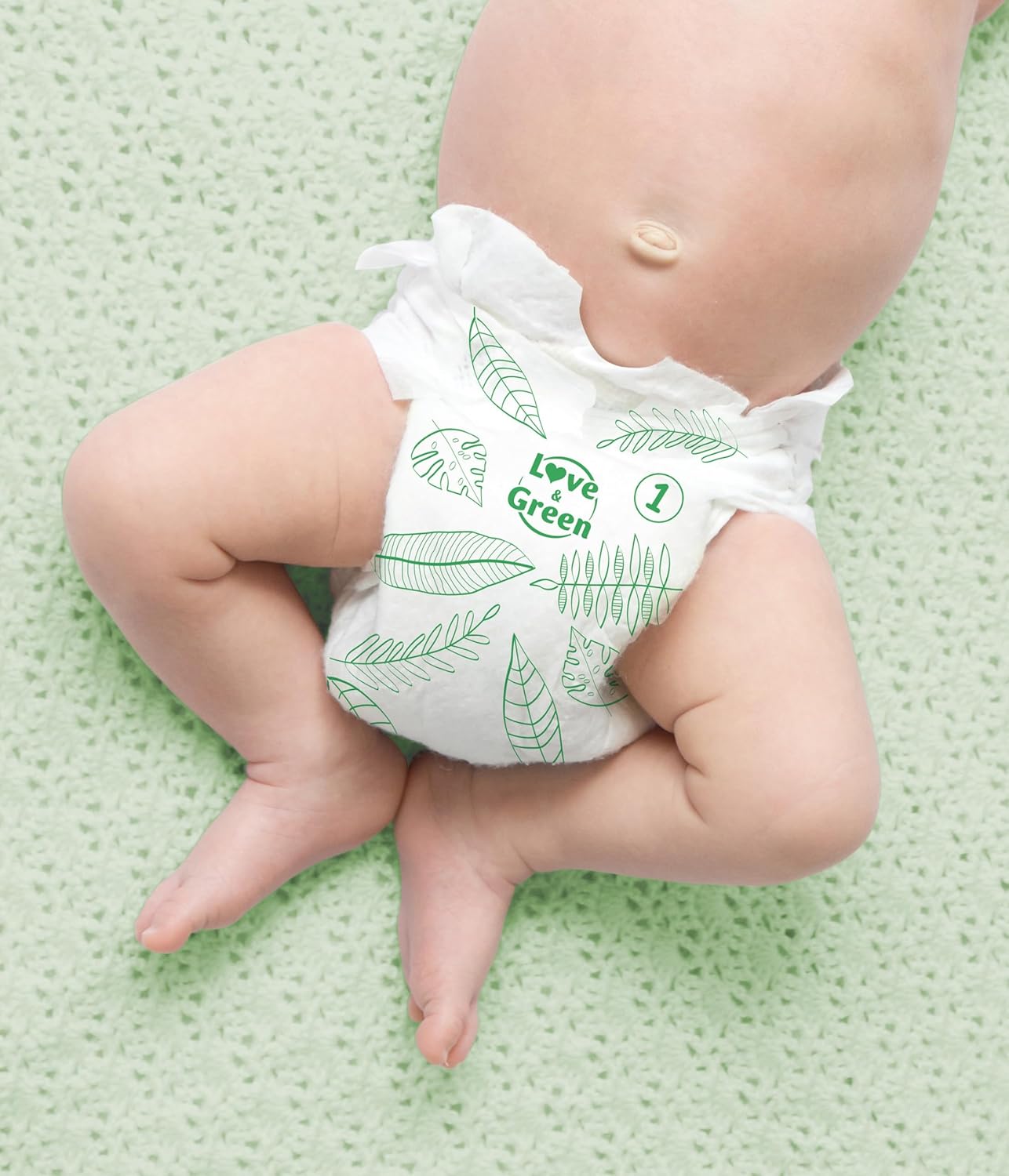 Thumbnail 6 de Love & Green Couches Bébé Saines et Écologiques – Taille 1 (2-5 kg) – Pack 1 Mois (138 Couches)