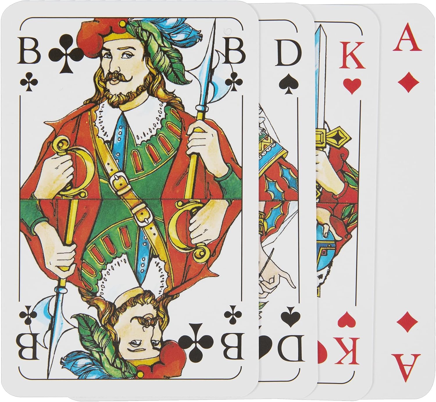 Thumbnail 1 de Idena 90270 Skatspiel mit französischem Blatt – 2 Kartendecks, 32 Karten, für 3–4 Spieler