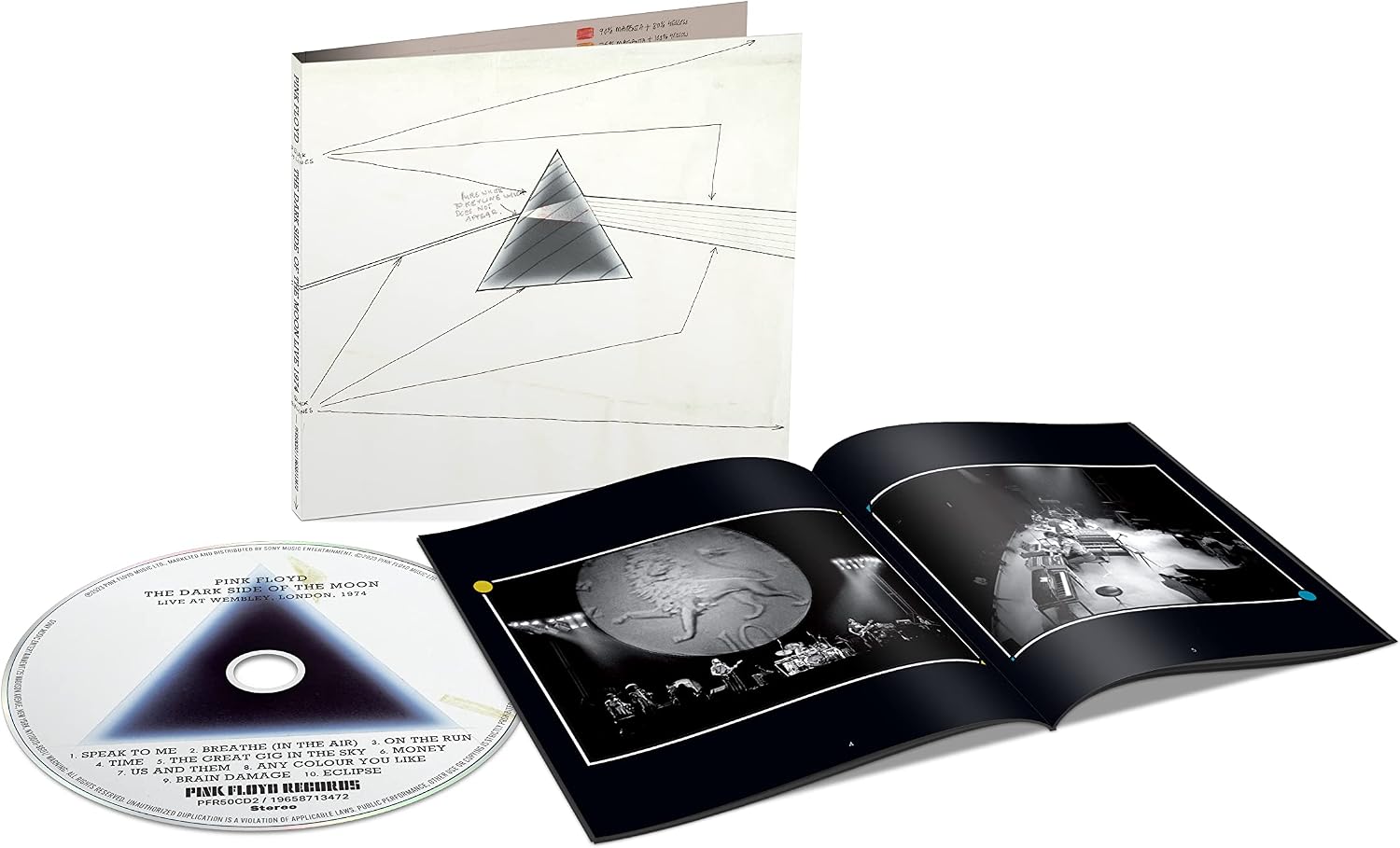 Detalle 2 de ピンク・フロイド『狂気』50周年記念ライブ盤「The Dark Side Of The Moon - Live At Wembley Empire Pool, London, 1974」