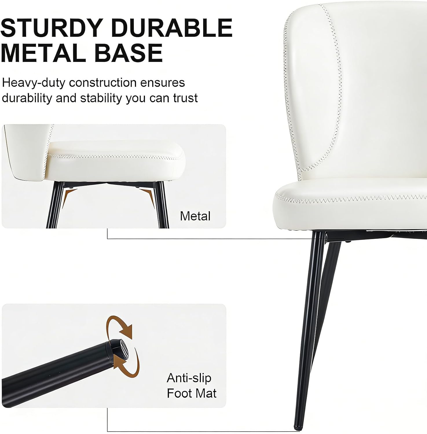 Detalle 2 de Zuacs Dining Chairs in Cream White