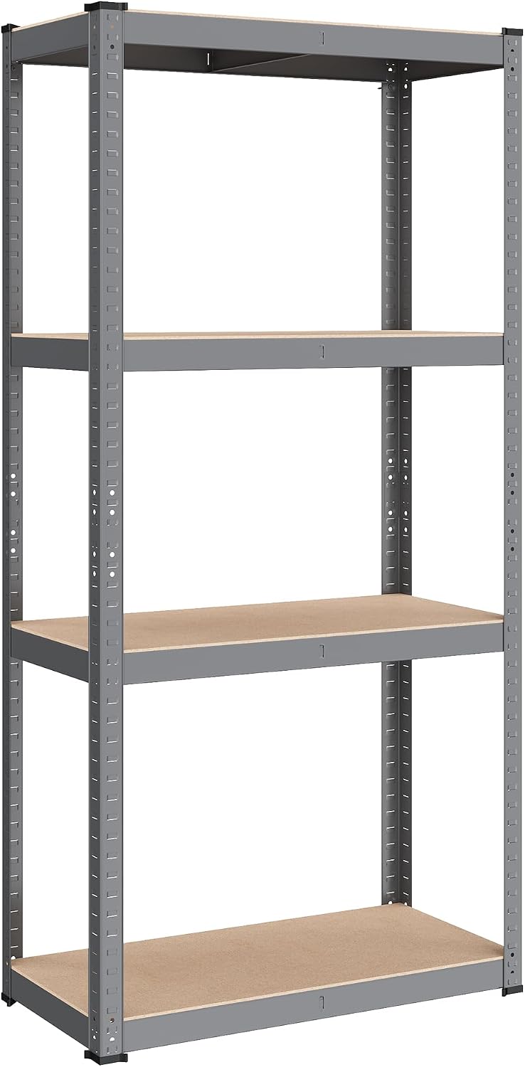 Detalle de SONGMICS GLR044G01 förvaringshylla, delbar med 4 hyllplan och 520 kg kapacitet