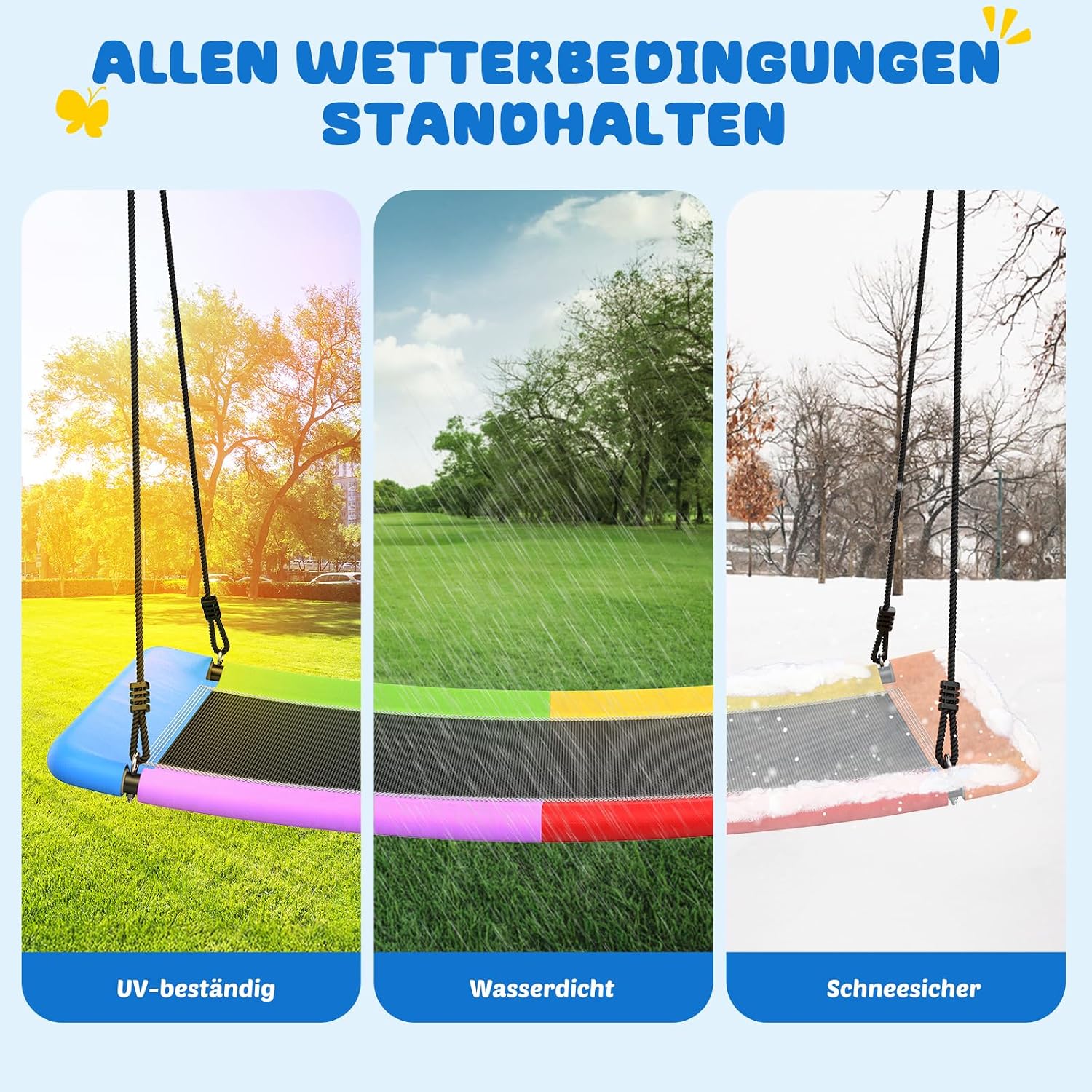 Thumbnail 6 de Trekassy Nestschaukel Set 152cm XXL – wetterfest, belastbar bis 320 kg, 2 Stücke 3 m Gurten