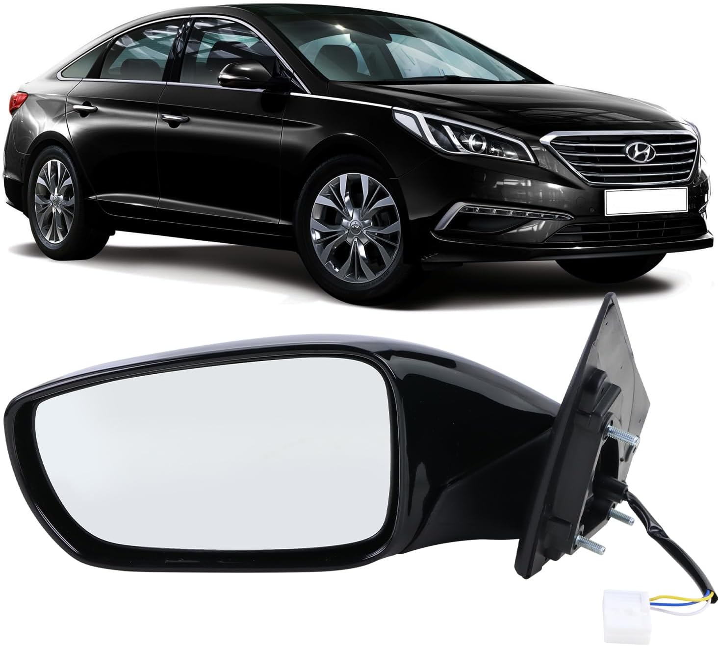Detalle de Replacement door mirror for Hyundai Sonata, 5-pin