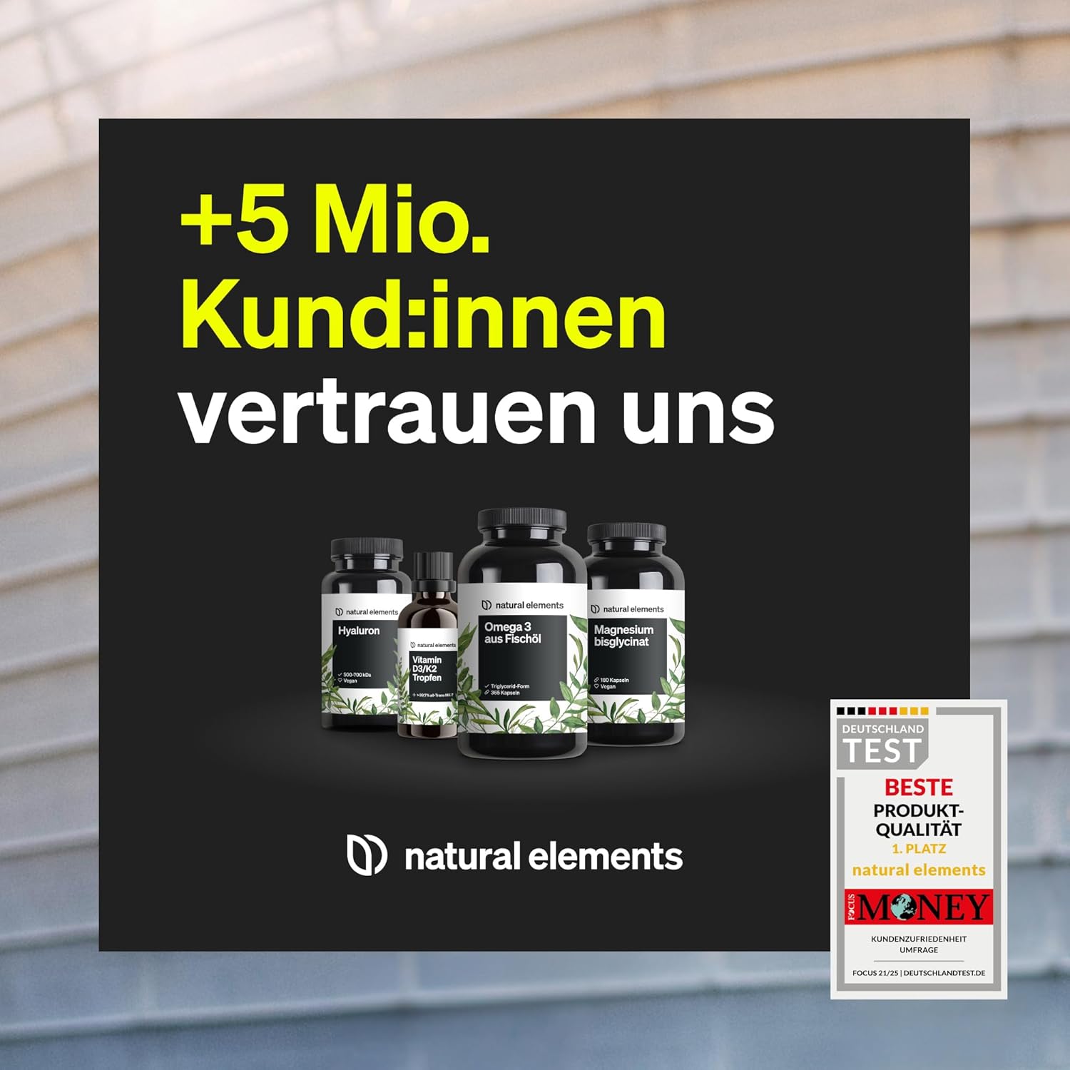 Detalle 2 de natural elements L‑Lysin 800 mg Kapseln 365 Stück 💊