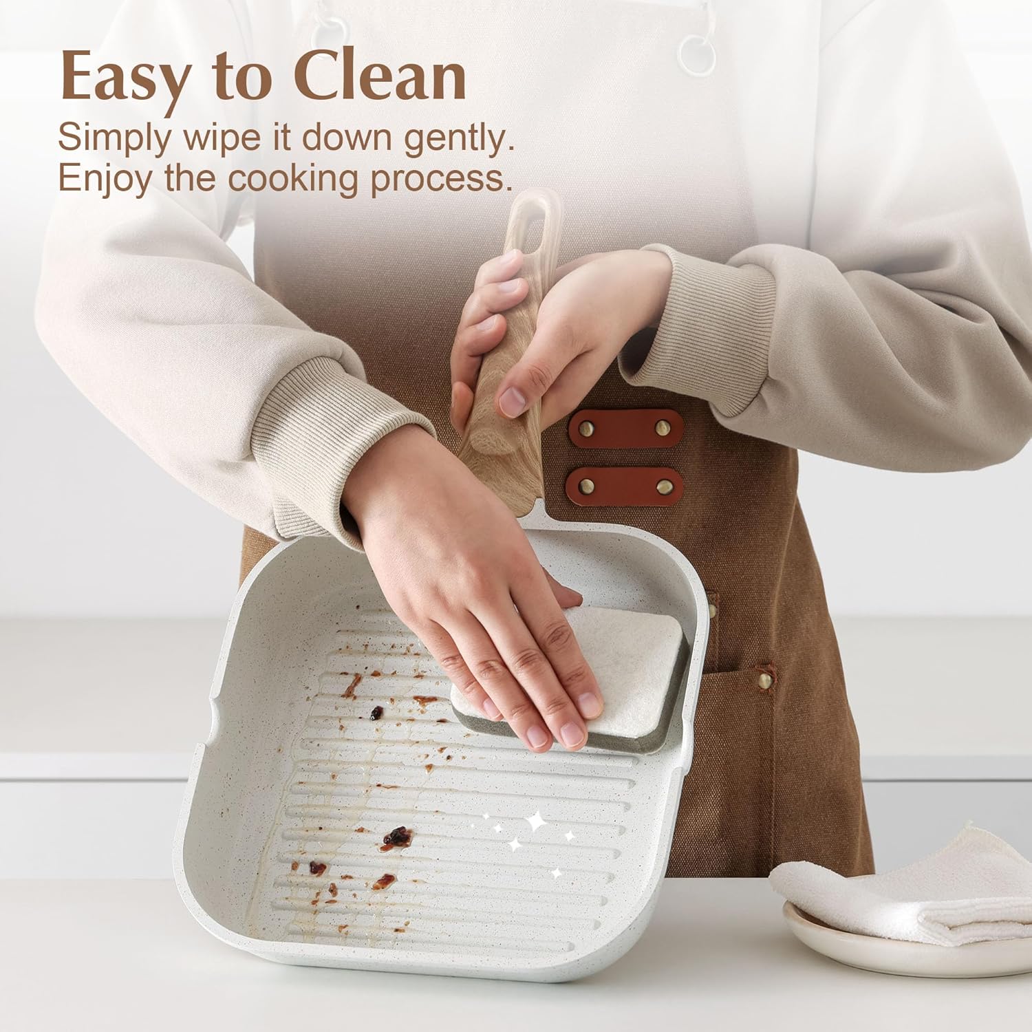 Thumbnail 3 de SENSARTE 9.5-Inch Ceramic Grill Pan